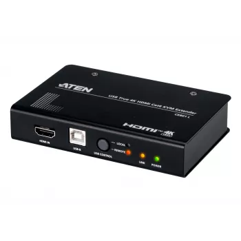 AV KVM-extender ATEN CE801 — USB True 4K HDMI via Cat6 (4K @ 70 m / FHD @ 100 m), HDMI & USB Type-A, zwart