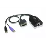 ATEN USB - DVI naar Cat5e/6 KVM-adapterkabel (CPU-module), USB, USB, DVI-D, zwart, paars, RJ-45, 1 x RJ-45