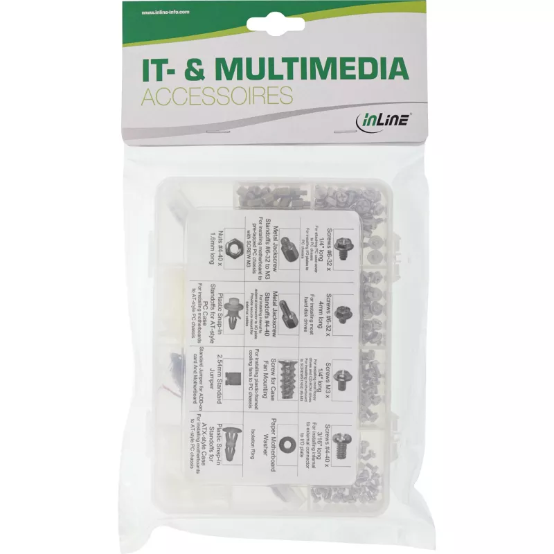 InLine pc-/serverschroevenset in etui met in totaal 550 stuks