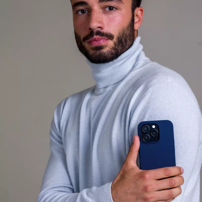dbramante1928 Monaco - iPhone 14 Pro Max - Pacific Blue robuuste case