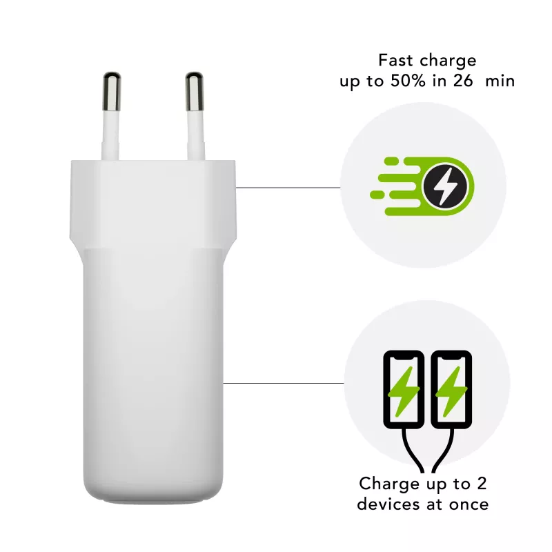 dbramante1928 re-charge Pro – EU-wandlader – 2x USB-C 30W – W