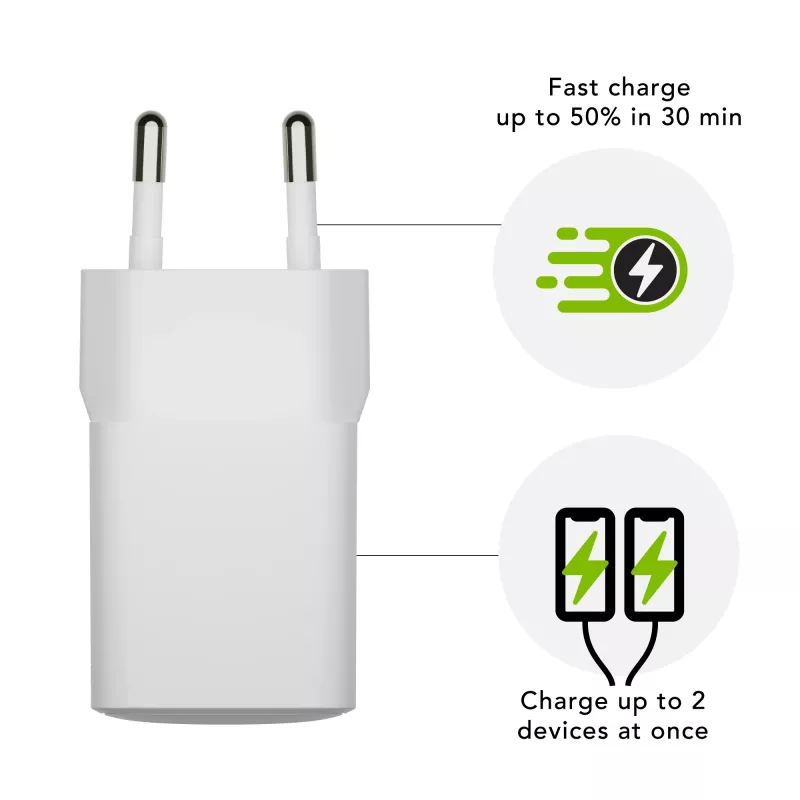 dbramante1928 re-charge Pro - EU-oplader USBC30W+USBA18W-W