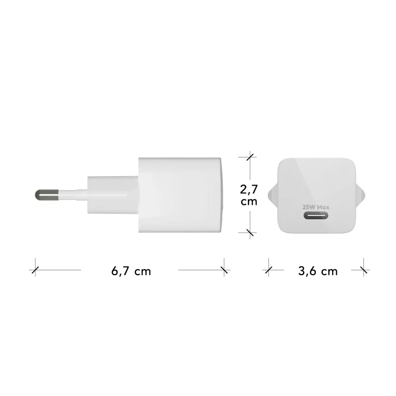 dbramante1928 re-charge Pro – EU-voeding USB-C 25W – wit, binnen, AC, wit
