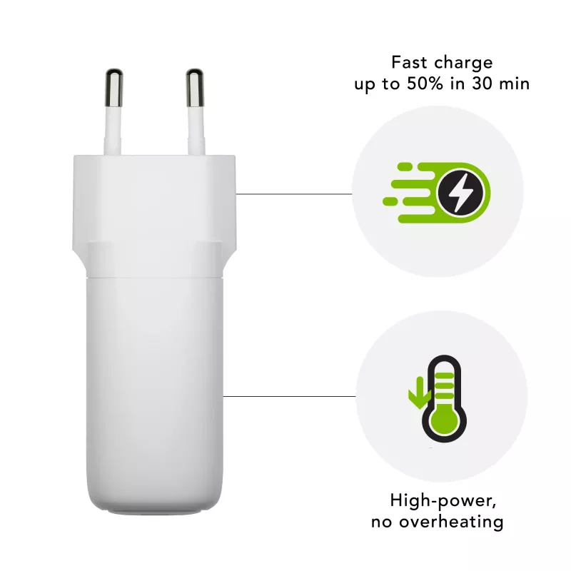 dbramante1928 re-charge Pro - EU-wandlader USB-C 65 W - wit, binnen, AC, wit