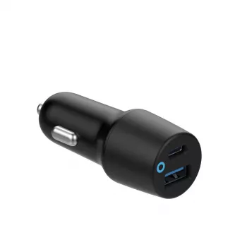 eSTUFF ES631031 mobiele oplader voor mobiele telefoons zwart sigarettenaansteker snelladen auto