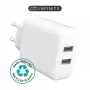 Indoor-oplader eSTUFF ES637005 smartphone wit 2 USB-aansluitingen 5V