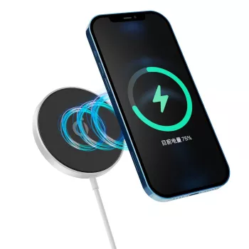 eSTUFF ES638100 mobiele oplader smartphone aluminium AC draadloos laden snellaadfunctie binnen