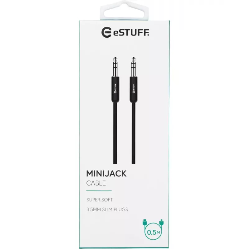 eSTUFF ES608001 audiokabel 0,5 m 3,5 mm zwart
