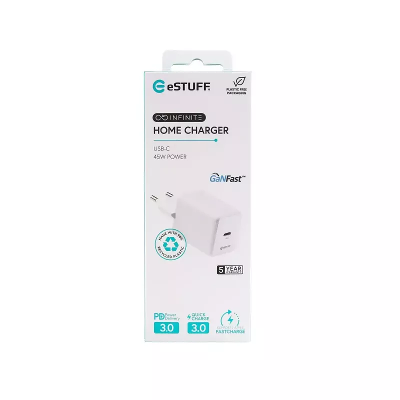eSTUFF INFINITE ES637046 USB-C-lader EU PD 45W GaN