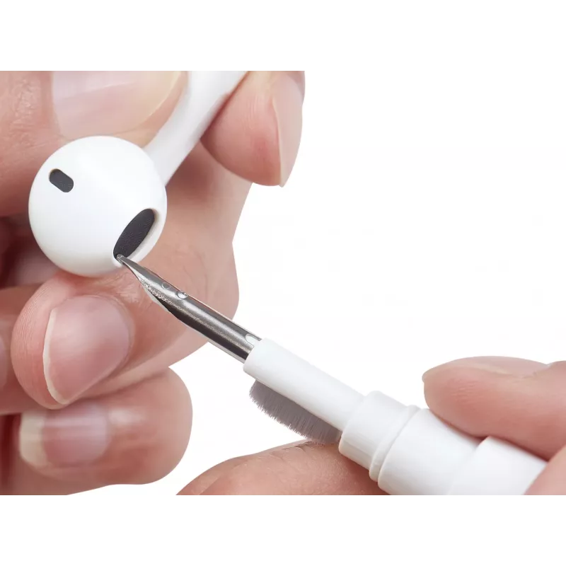 Reinigingsset Sandberg Cleaning Pen Kit voor Airpods grijs wit