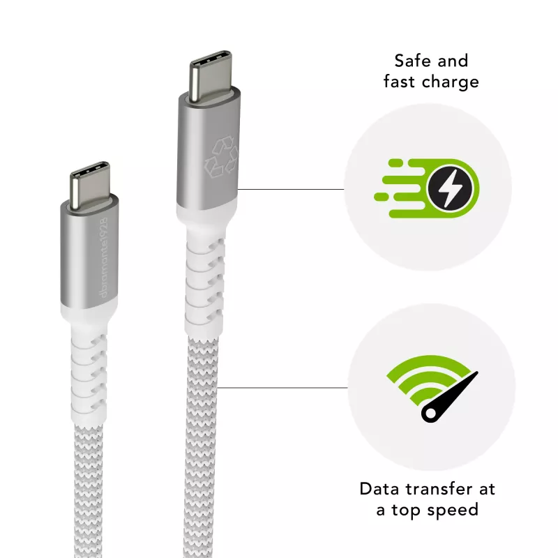 dbramante1928 re-charge Pro – BRD-kabel 1,2m USB-C naar USB-C 100W-W