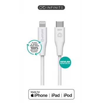 Lightning-kabel eSTUFF ES602270-BULK 2 m wit MFI-gecertificeerd