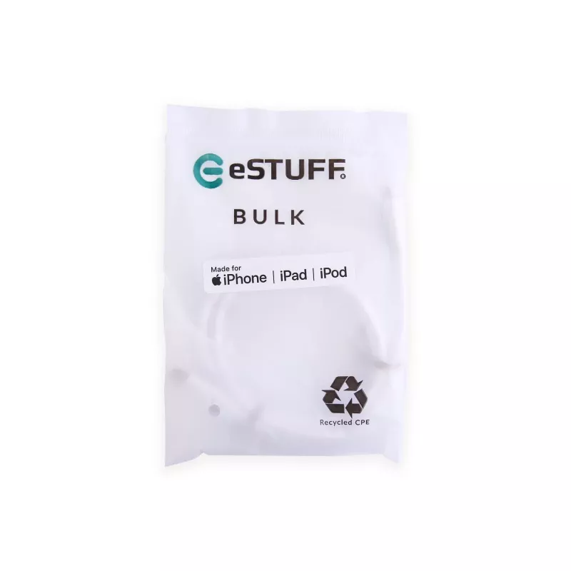 Lightning-kabel eSTUFF ES602270-BULK 2 m wit MFI-gecertificeerd