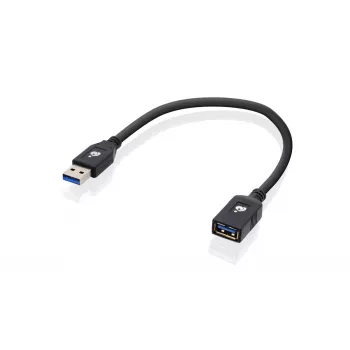 IOGEAR G2LU3AMF USB-kabel USB 3.2 Gen 1 0,3 m USB A zwart
