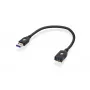 IOGEAR G2LU3AMF USB-kabel USB 3.2 Gen 1 0,3 m USB A zwart