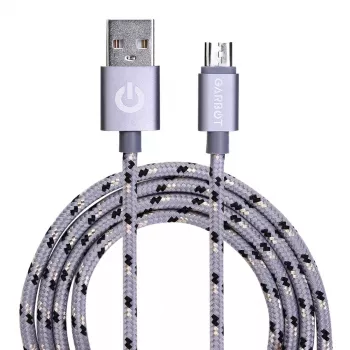 USB-kabel Garbot C-05-10195 1 m USB A Micro-USB B zilver