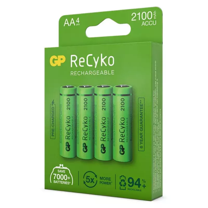 Oplaadbare batterij GP Batterijen ReCyko+ 2100mAh 4 st. AA NiMH