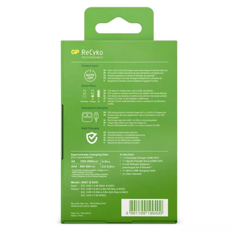 Oplader GP Batterijen PowerBank B421