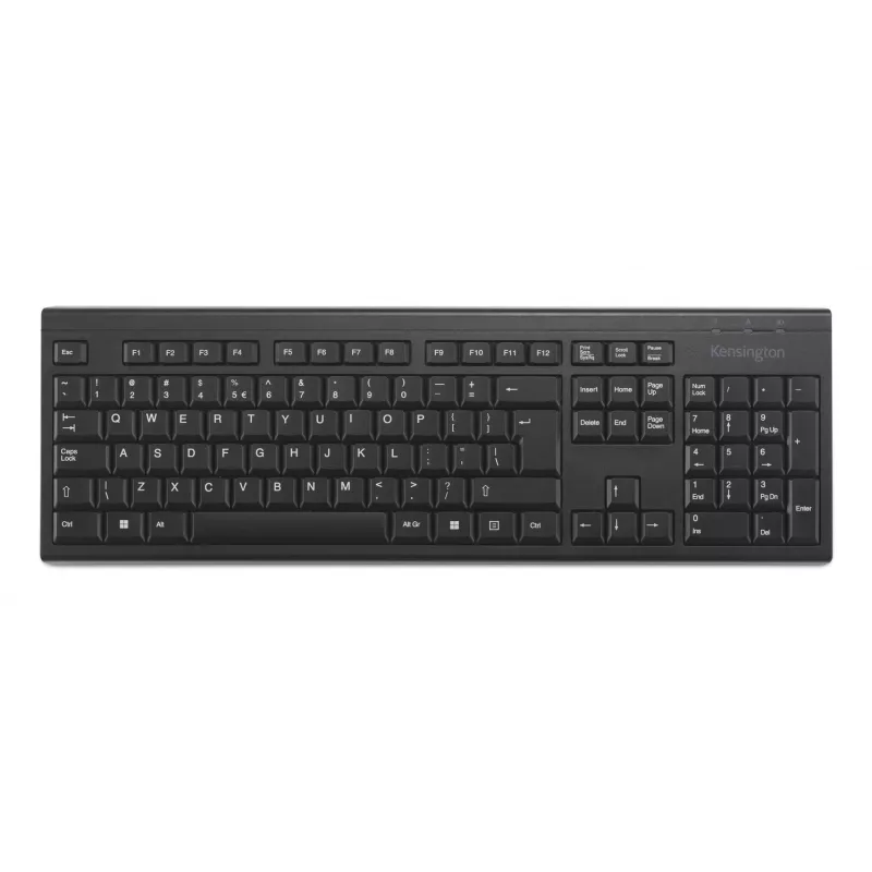Kensington K75561WW KB150 EQ draadloos toetsenbord, volledig formaat, 2,4 GHz, QWERTY US International, zwart