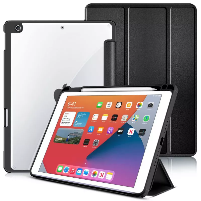 eSTUFF ES68200001-BULK tablet-hoes 25,9 cm (10,2 inch) folio zwart, transparant