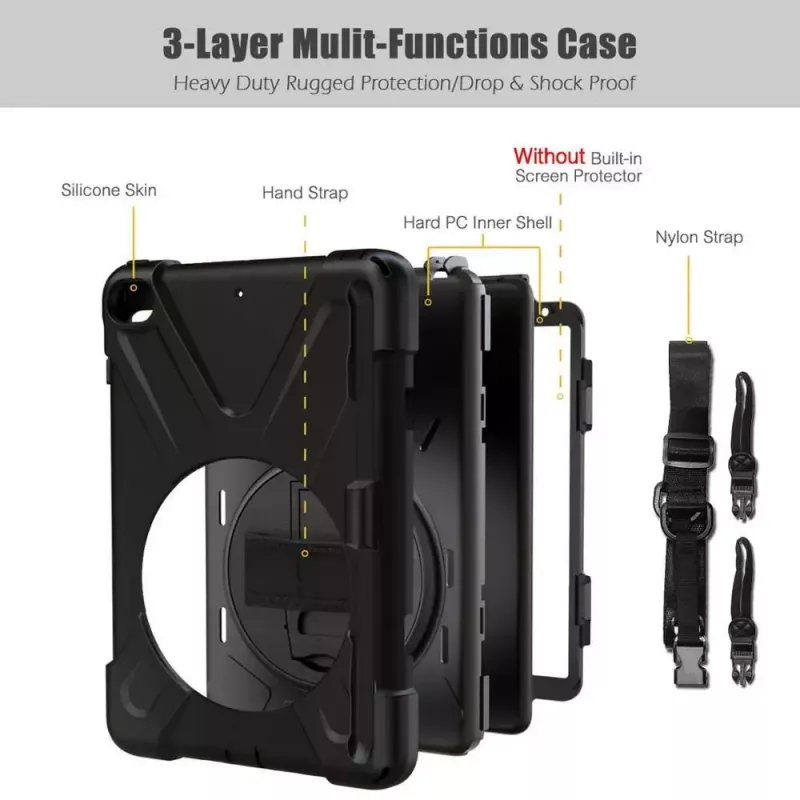 Hoes eSTUFF AUSTIN Defender Case voor iPad Mini 5/4 zwart