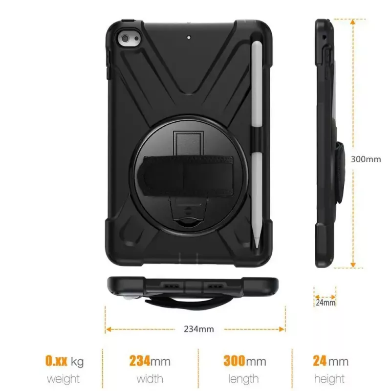 Hoes eSTUFF AUSTIN Defender Case voor iPad Mini 5/4 zwart