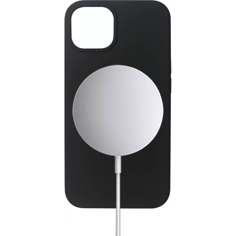 eSTUFF Infinite Rome ES67150036-BULK magnetische achterkant voor mobiele telefoon Apple iPhone 13, MagSafe-compatibel, polycarbonaat, siliconen, zwart