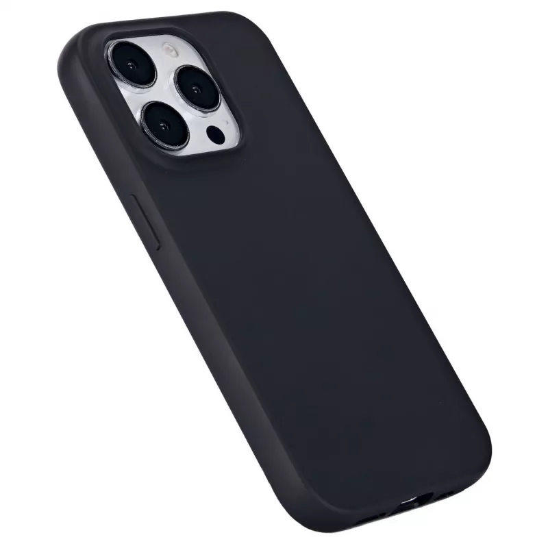 eSTUFF Infinite Vienna ES67101027-BULK achterkant voor mobiele telefoon voor Apple iPhone 15 Pro, MagSafe-compatibel, TPU, zwart