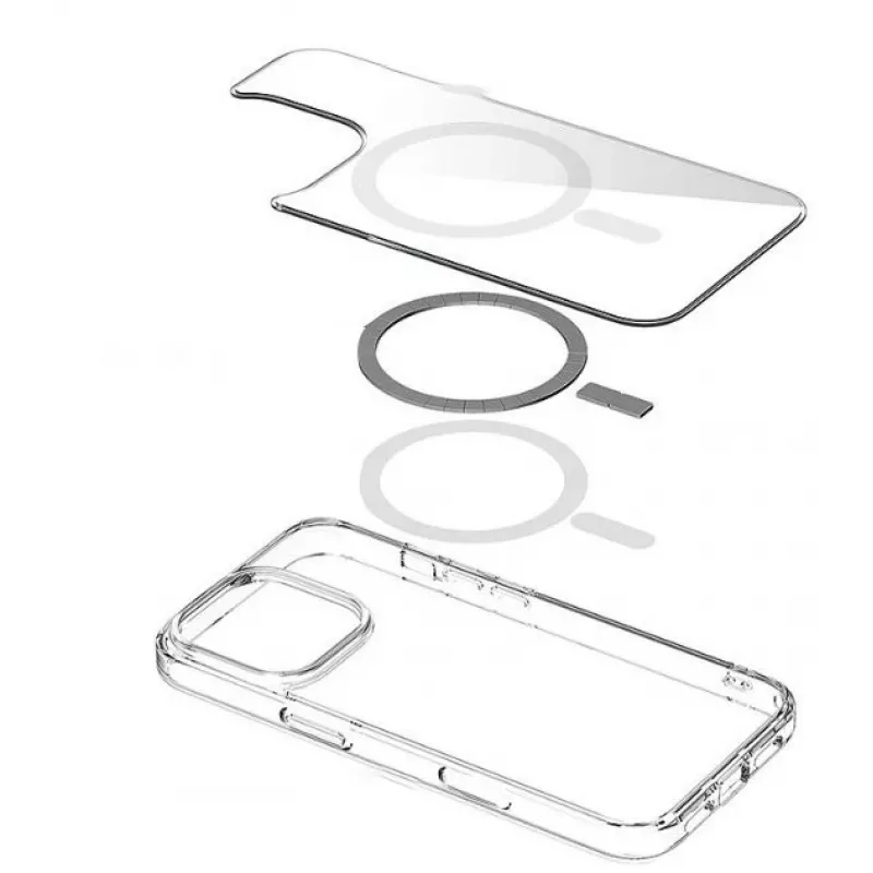 eSTUFF ES67141053 INFINITE OSLO magnetisch hoesje voor iPhone 16 Pro Max, transparant