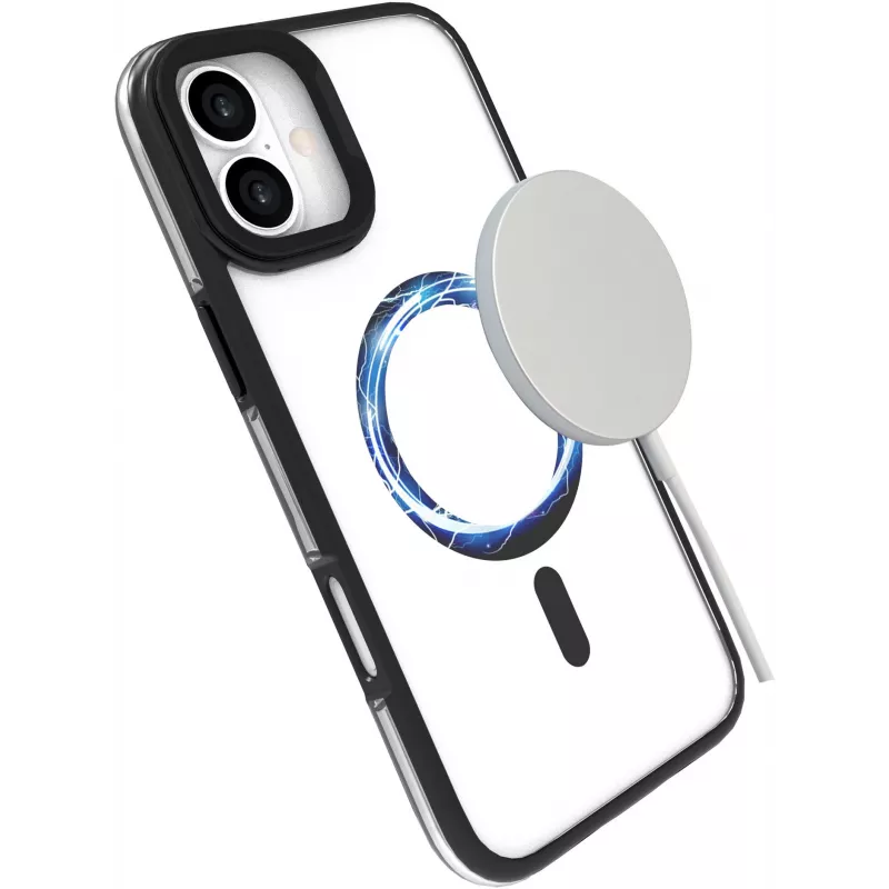 eSTUFF ES67141100 INFINITE HELSINKI magnetisch hoesje met standaard voor iPhone 16, zwart