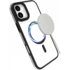 eSTUFF ES67141101 INFINITE HELSINKI magnetisch hoesje met standaard voor iPhone 16 Plus, transparant, zwart