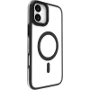 eSTUFF ES67141101 INFINITE HELSINKI magnetisch hoesje met standaard voor iPhone 16 Plus, transparant, zwart