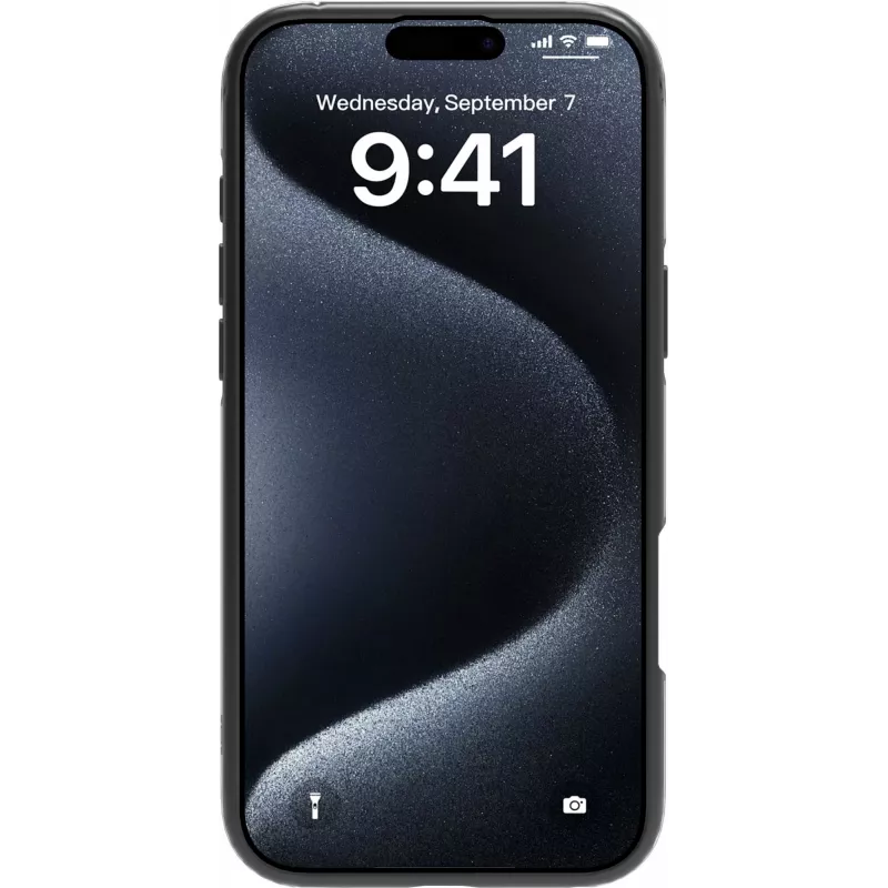 eSTUFF ES67141101 INFINITE HELSINKI magnetisch hoesje met standaard voor iPhone 16 Plus, transparant, zwart
