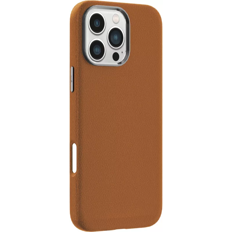 eSTUFF INFINITE VENICE magnetisch leren hoesje voor iPhone 16 Pro, bruin