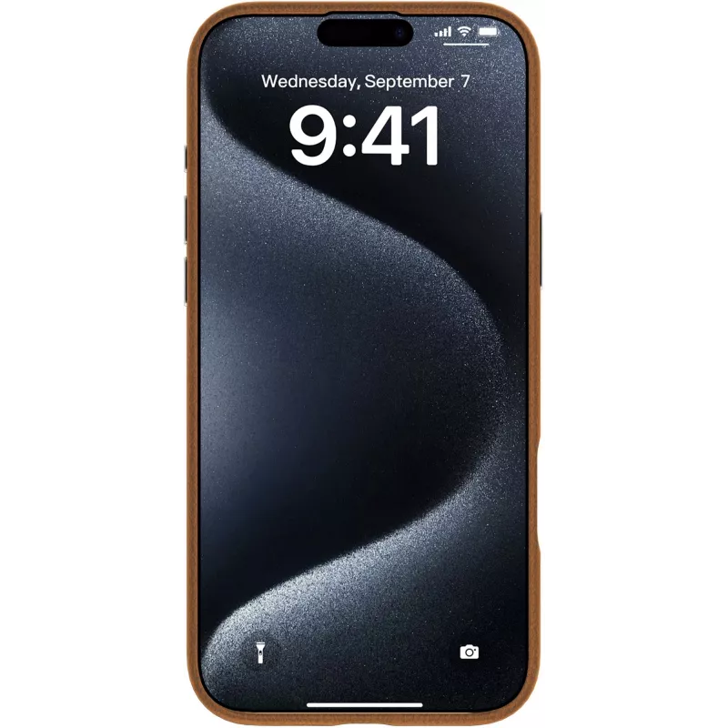 eSTUFF INFINITE VENICE magnetisch leren hoesje voor iPhone 16 Pro, bruin
