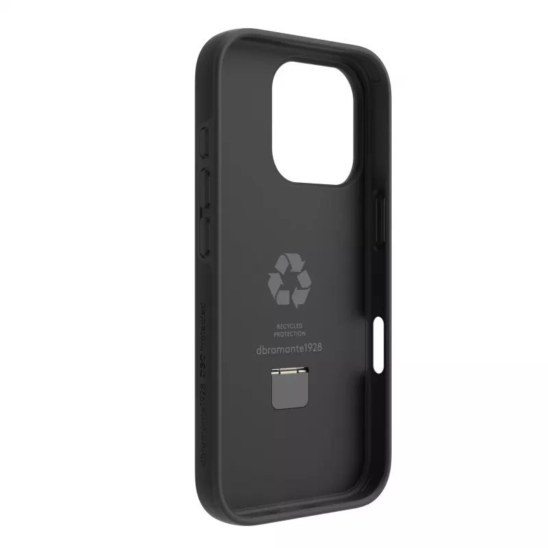 dbramante1928 Iceland Ultra D3O MS Kick IUK1BL006296 achterkant met standaard voor iPhone, MagSafe, kunststof, zwart