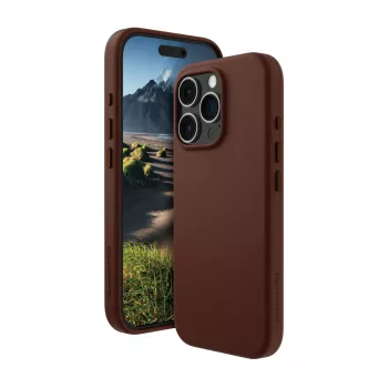 De dbramante1928 Roskilde hoes voor iPhone 16 Pro in Dark Tan combineert tijdloze elegantie met moderne functionaliteit