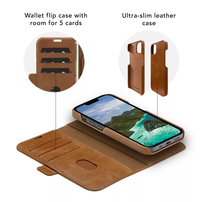Folio Case dbramante1928 Lynge iPhone 14 Plus Tan 3 kaartvakken