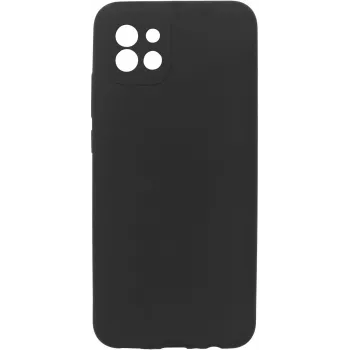 eSTUFF MADRID ES673191-BULK achterkant voor Samsung Galaxy A03, siliconen, zwart