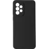 eSTUFF MADRID ES673194-BULK achterkant voor Samsung Galaxy A33 5G, siliconen, zwart met zijdeachtige afwerking