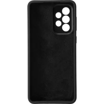 eSTUFF MADRID ES673194-BULK achterkant voor Samsung Galaxy A33 5G, siliconen, zwart met zijdeachtige afwerking