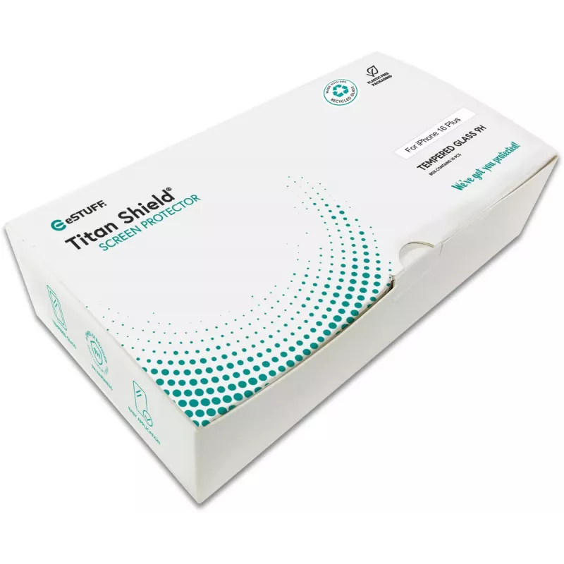 Transparante schermfolie eSTUFF ES501424-10BULK Apple iPhone 16 Plus krasbestendig breukvast