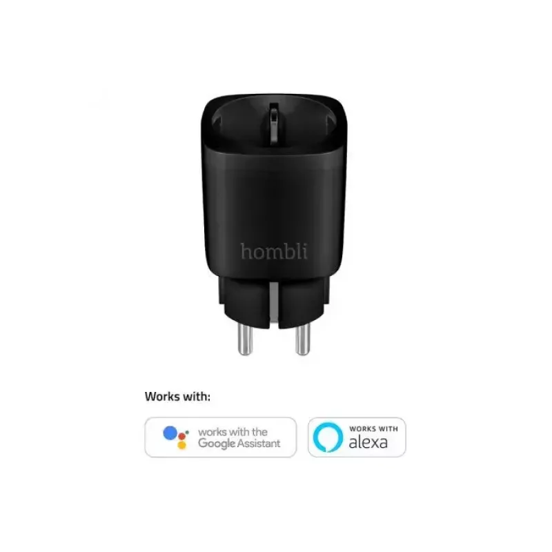 Hombli slimme stekker HBPP-0205, 3680 W, voor binnen, zwart, 2+1 actiepakket (3 stuks)