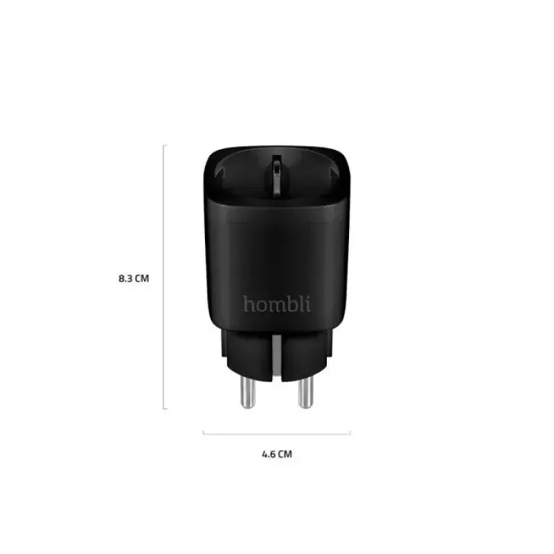 Hombli slimme stekker HBPP-0205, 3680 W, voor binnen, zwart, 2+1 actiepakket (3 stuks)