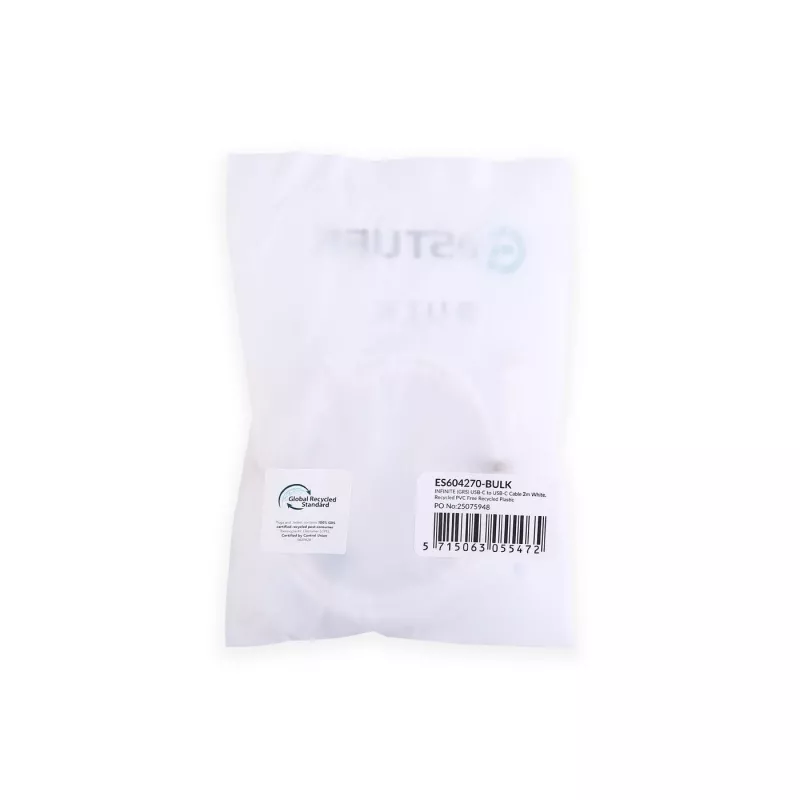 USB-kabel eSTUFF ES604270-BULK 2 m USB-C wit USB 2.0 0,48 Gbit/s
