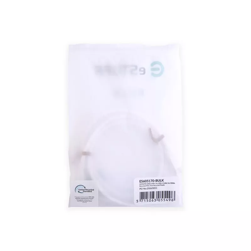 eSTUFF ES605170-BULK USB-kabel USB 2.0 1 m USB-C USB-A wit