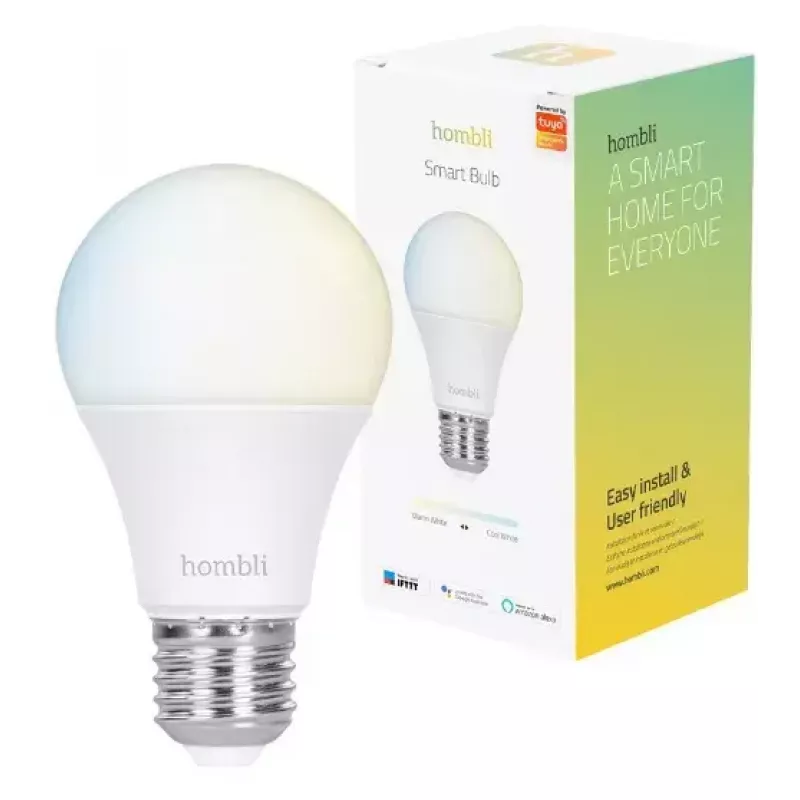 Hombli E27 slimme lamp, 9 W, CCT, 1+1 actiepakket (2 lampen)
