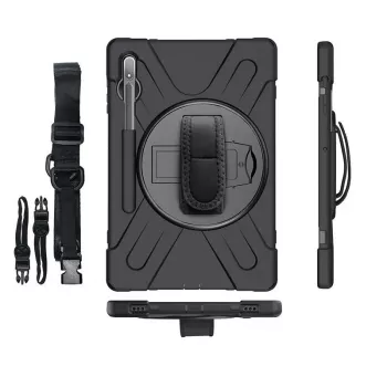 Cover eSTUFF CHICAGO Full Body Defender Case voor Samsung Galaxy Tab S8/S7 zwart