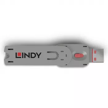 Poortblokkering-sleutel Lindy USB Type-A poortblokkering-sleutel roze