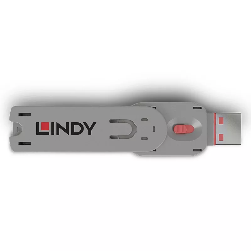 Poortblokkering-sleutel Lindy USB Type-A poortblokkering-sleutel roze